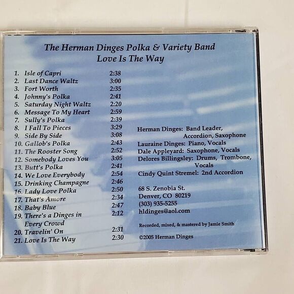 The Herman Dinges Polka & Variety Band – Love Is The Way Vol. 9 CD - Picture 4 of 4